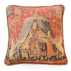 Mon Seul Desir III French Tapestry Accent Pillow